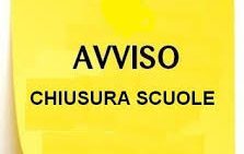 Chiusura scuola dal 1 marzo al 6 marzo