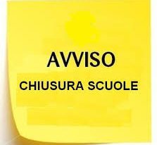 Chiusura scuola dal 1 marzo al 6 marzo